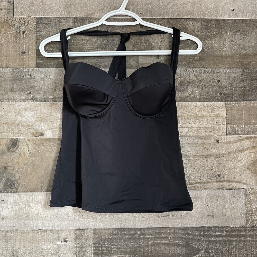 Victoria's Secret Halter Top Womens Size 34D Black Padded & Underwire Formed Cup